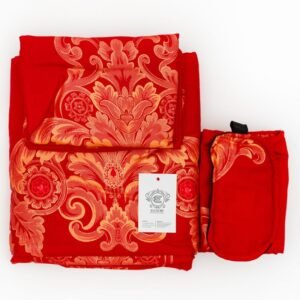 Red Plain Single Bedding Set