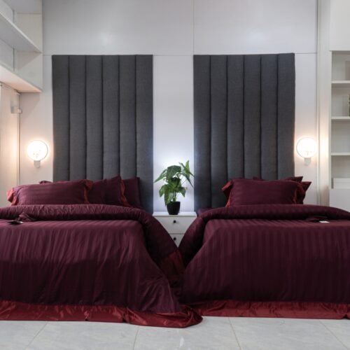 Custom Made Burgundy Complete Bedding Set