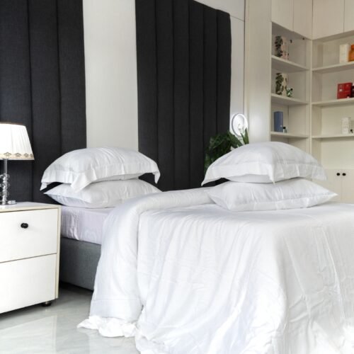 Plain White Complete Bedding Set