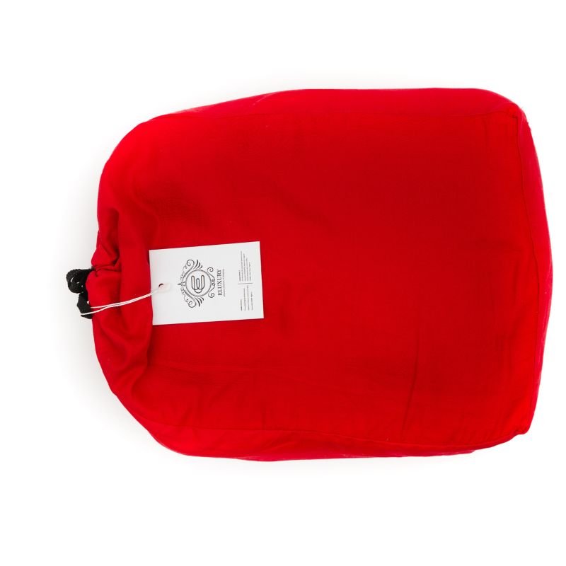 Red Plain Single Bedding Set